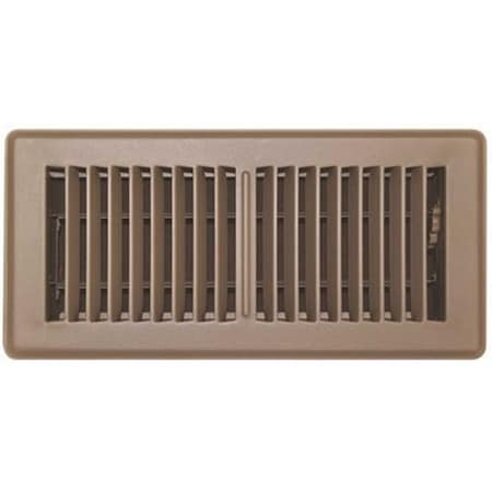Tru Aire 4 in. x 10 in. Brown Floor Register 150MB 04X10